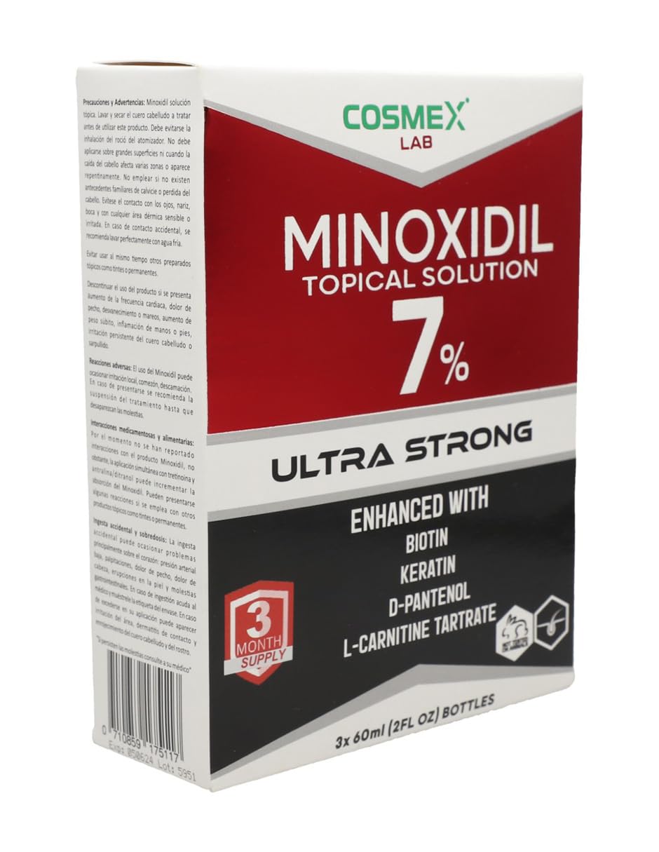 Loción Capilar Anticaída con Minoxidil Fortificado con Biotina 3 Meses