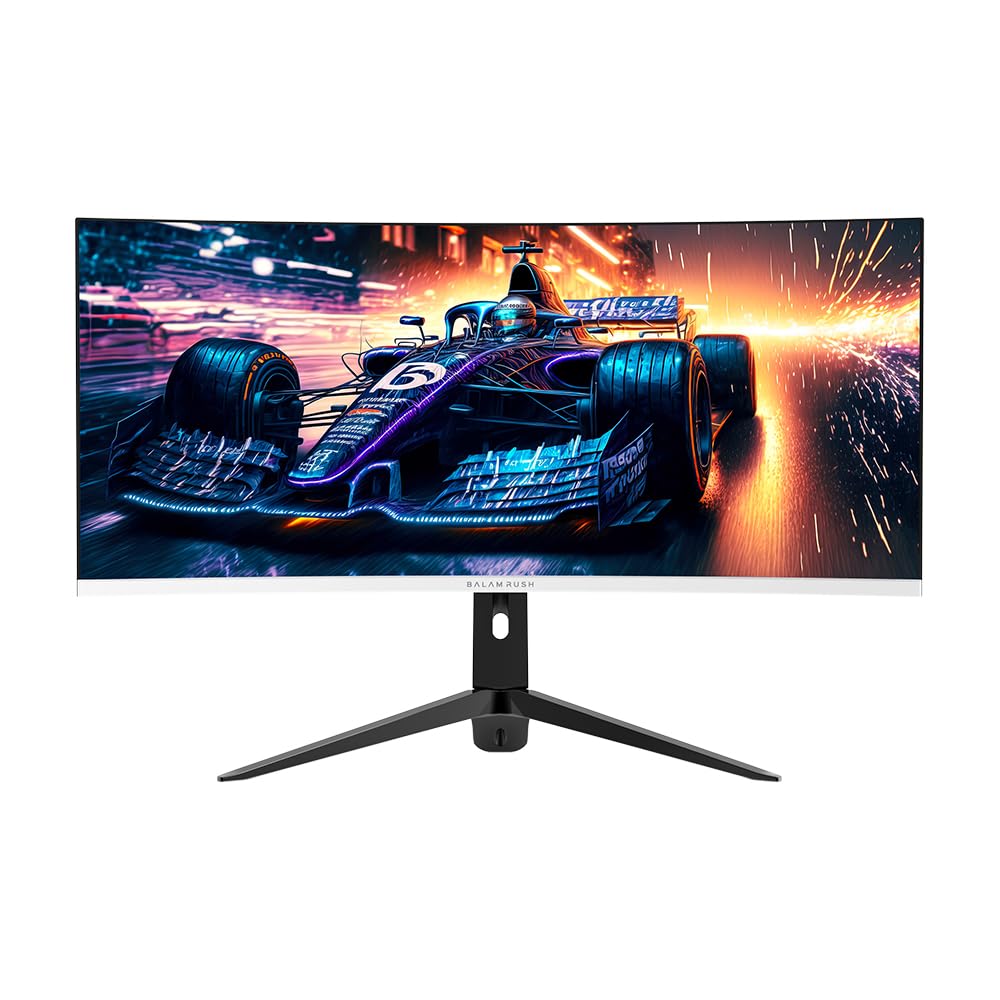Balam Rush Monitor Gamer Curvo 34" VA/Extreme Earth Pro MGP34C / 4K WQHD R1500 / 165 Hz / 1 ms/Pip PBP/Altura Ajustable / 2xHDMI 2.1 / 2xDP / Blanco