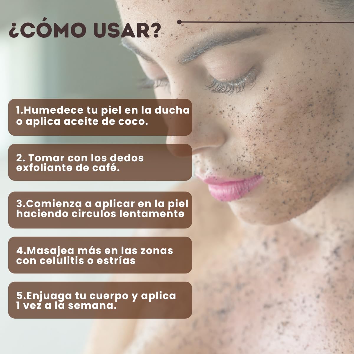 KOKOS Organic, Exfoliante Corporal, Hidrata y Suaviza la Piel, Exfoliante Corporal a Base de Café, Con Aceite de Coco Orgánico, Aceite de Almendras, Vitamina E, Contenido 250 gr