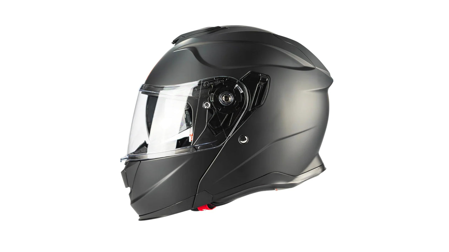 Casco MT Helmet Exodus Negro Mate ABATIBLE para Moto Doble CERTIFICACIÓN Dot Y ECE (M)