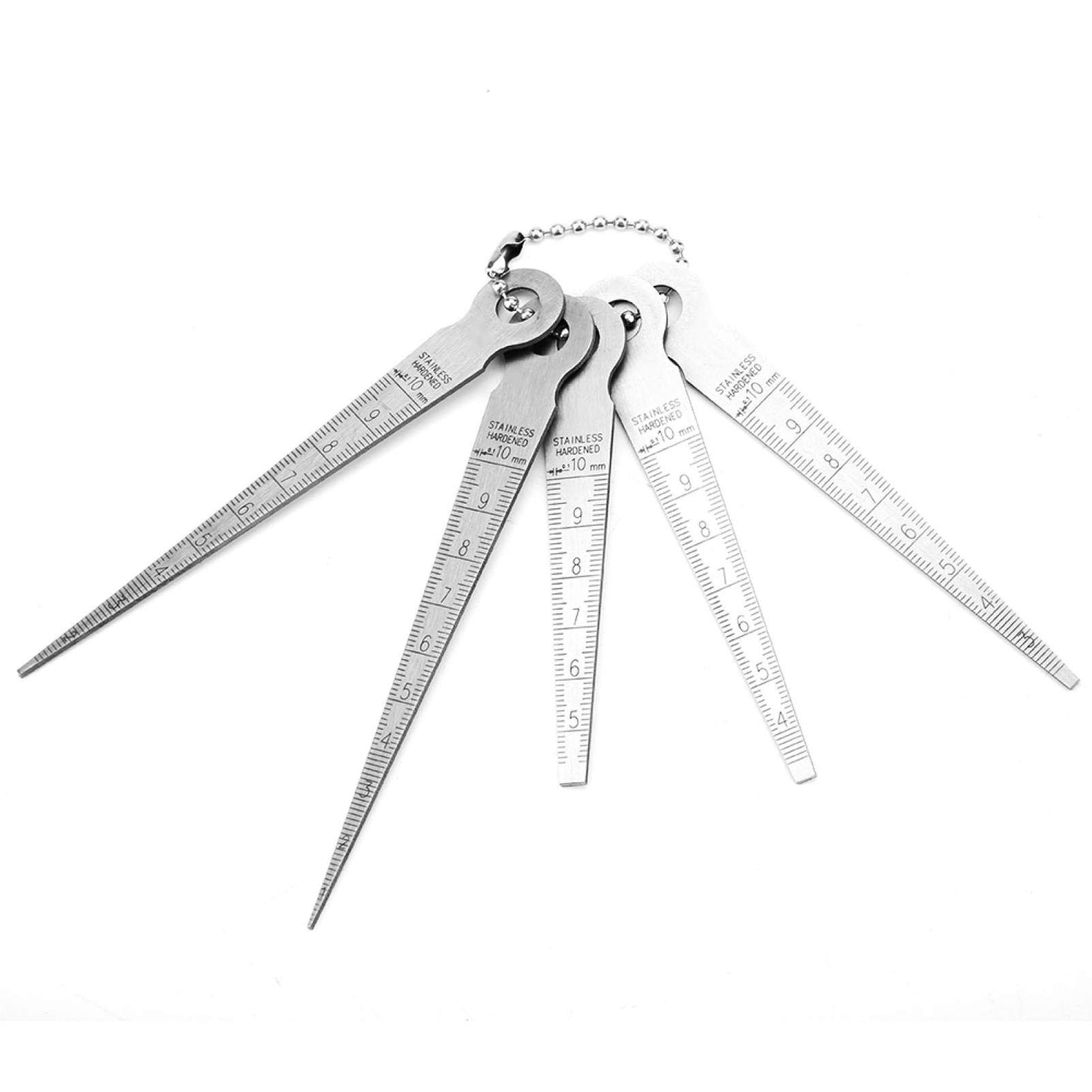 LiebeWH Calibre de Espesores Cónico para Soldadura de Acero Inoxidable Medidor de Grosor con Herramienta de Inspección de Orificios de 10 mm Medición de Diámetro Interno