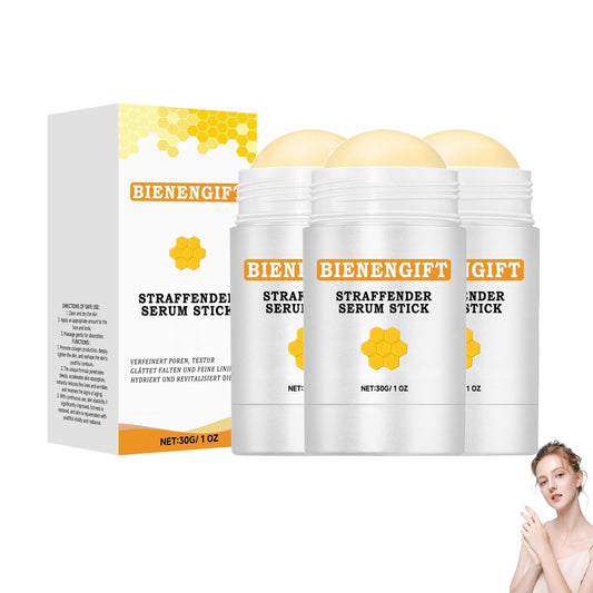 Bee Firming Serum Stick, 2025 New Advanced Wrinkle-Reducing Cream, Restore Skin Elasticity, Moisturizing & Firming Cream for Body, Natural Bee Serum for All Skin Types (3 PCS)
