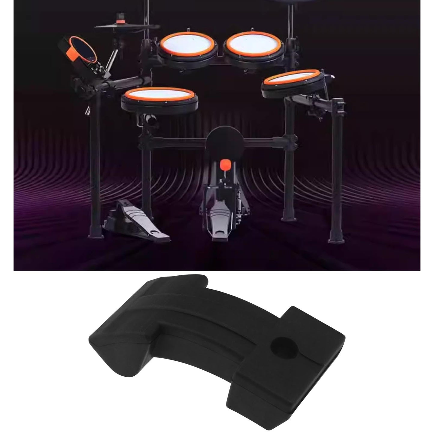 Almohadilla Goma Micro Traders Negro para Actuador Electrónico Compatible con Roland Hi Hat Sensor Disparador
