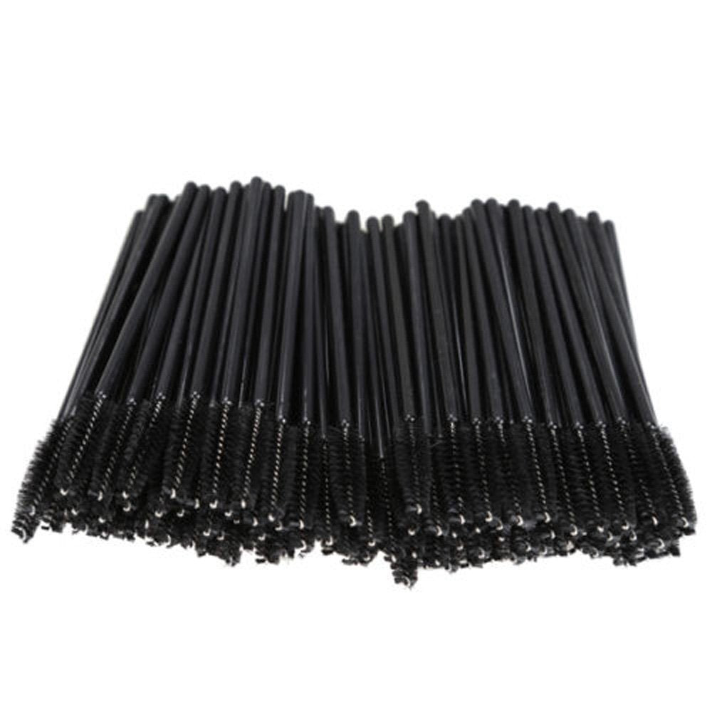 yueton - Pack de 100 cepillos desechables para pestañas, Negro