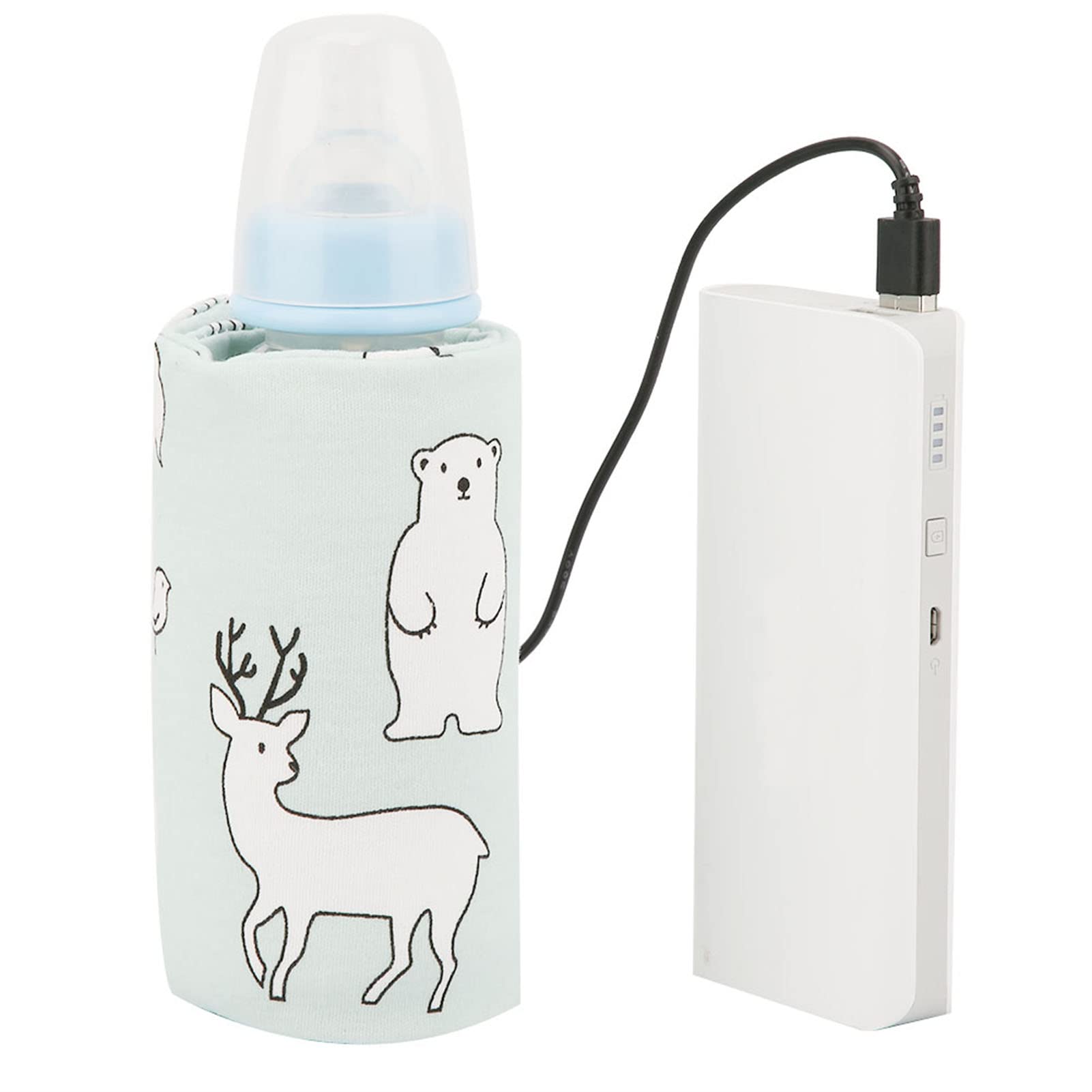 Funda para Biberón que Mantiene el Calor, Bolsas para Biberones Portátiles, USB para Mantener el Calor de la Leche, Calentador Multifunción para Taza de café, té, Bebida, Bolsa de (Tipo 1)