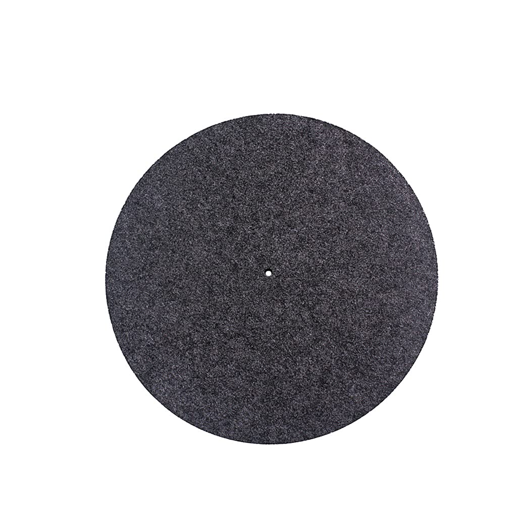 Alnicov Alfombrilla para tocadiscos de fieltro antiestático de 2 mm de grosor Alfombrilla antivibración Alfombrilla de audiófilo para tocadiscos de vinilo LP Gris