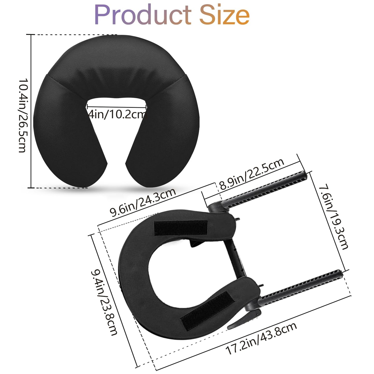 HOINCO - Juego de almohadas para la cabeza de masaje ajustable para cama de belleza, universal con espuma viscoelástica elástica, accesorios para equipo de masaje