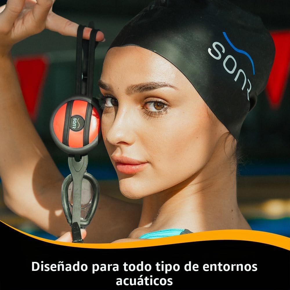 Reproductor de Música Subacuático SONR coral con Gafas de Natación Antivaho para Nadadores