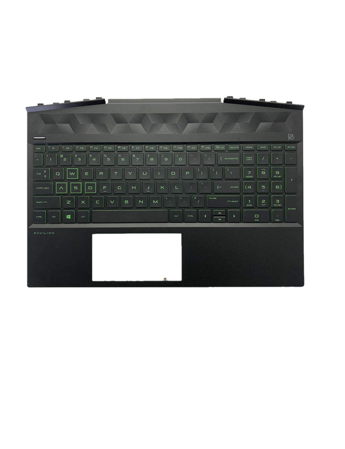 Reposamanos Retroiluminado Verde para Teclado HP Gaming Pavilion 15-DK 15-DK0126TX TPN-C141