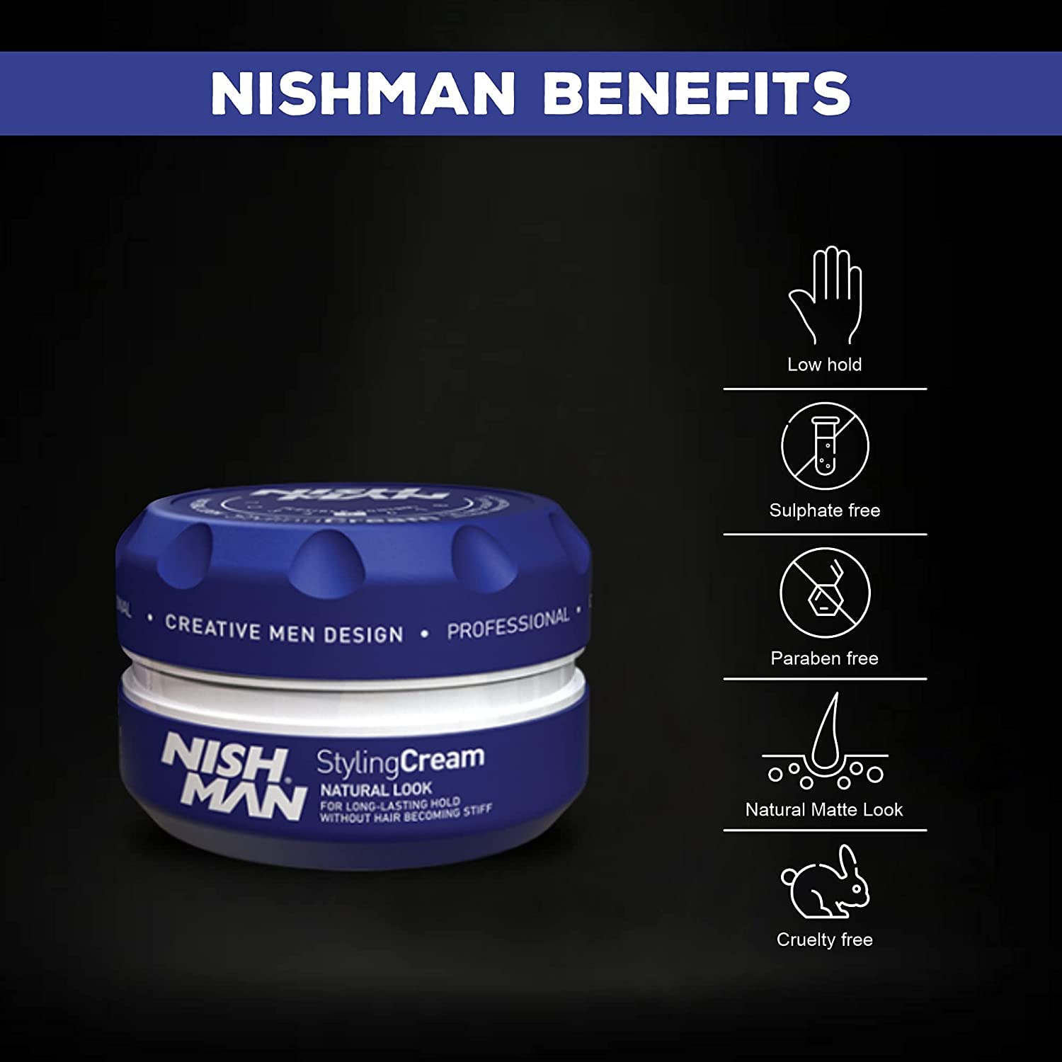 Crema Cera para Estilizado de Cabello Nishman Serie 5