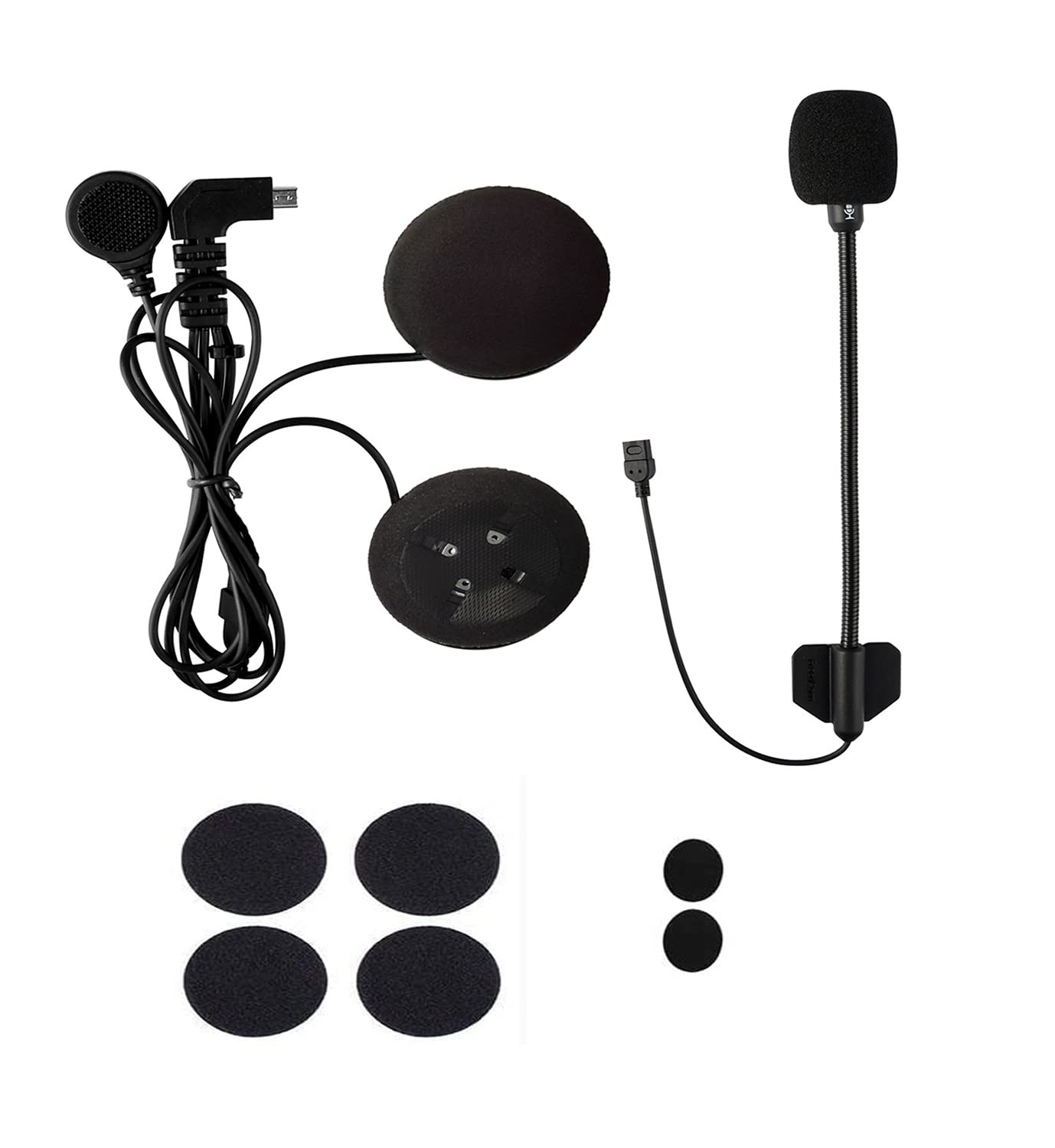 FreedConn - Micrófono de intercomunicación Bluetooth [Auriculares actualizados de 5 pines] Altavoz para KY Pro TCOM-VB/TCOM-SC (interfaz micro USB para auriculares de 5 pines)