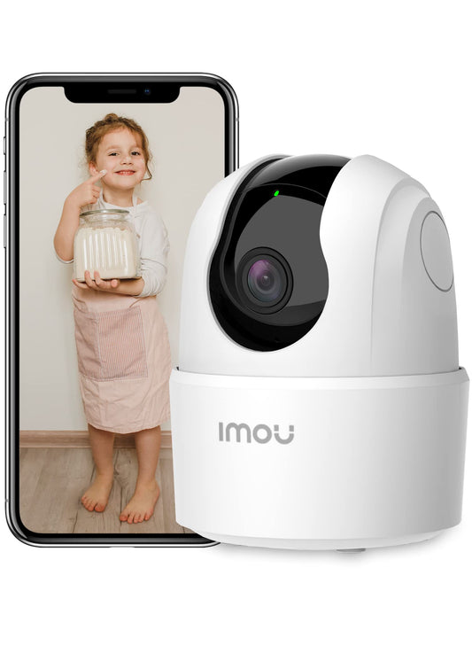 Imou Cámara de Seguridad WiFi para Interiores, 2MP/ 1080p, Panoramica 360 Grados App Movil, Visión Nocturna, Audio 2 vías, Detección Humana, Seguimiento de Movimiento, Grabación Local y en Nube