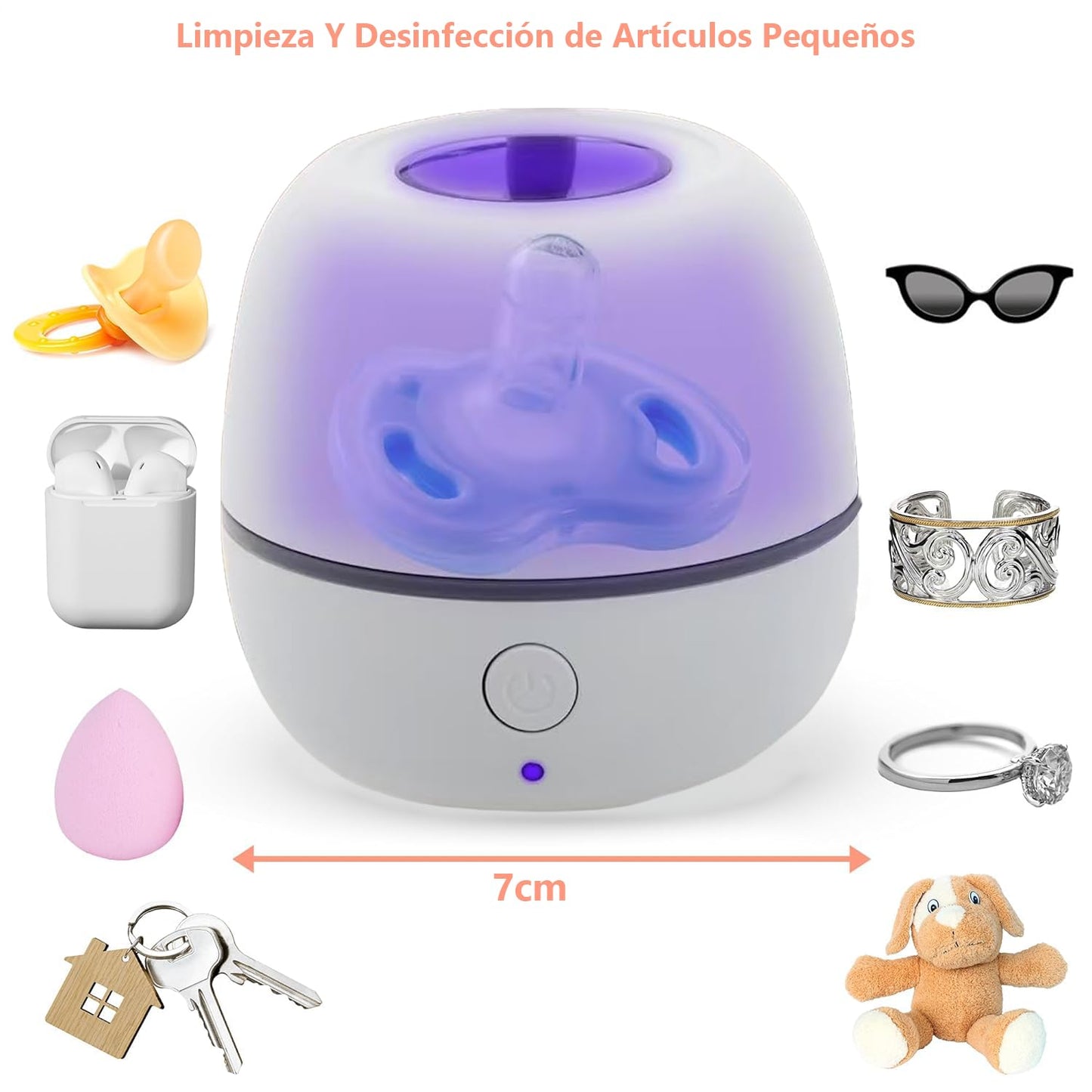 Esterilizador de Chupones Portatil, Estuche UV con Apagado Automático