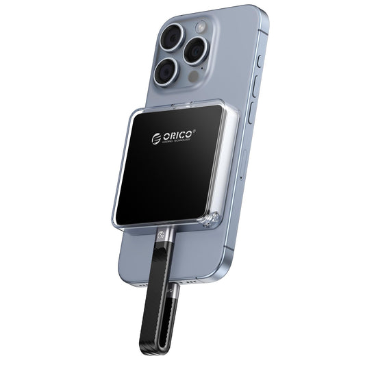 Carcasa Magnética NVMe 2230 SSD ORICO Plata Compatible con Magsafe para iPhone 15/16 Pro Max para Hombre