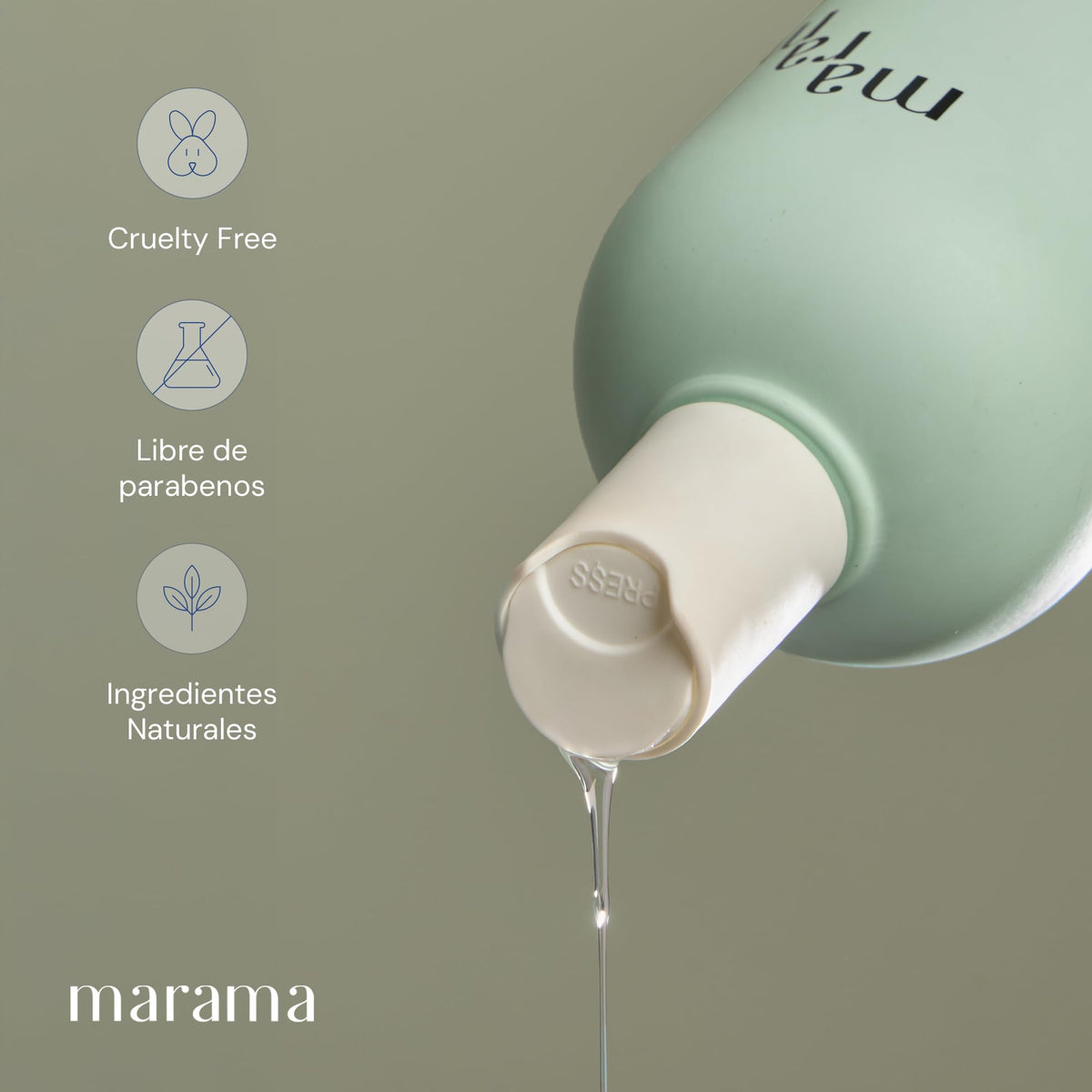 MARAMA | Vitality Shampoo sin Parabenos - Aloe Vera - 500 ml | Fortalece - Tratamiento para pelo Maltratado - Suavizante | Anti Frizz Cabello | Vegano - Cruelty-Free - Reciclable