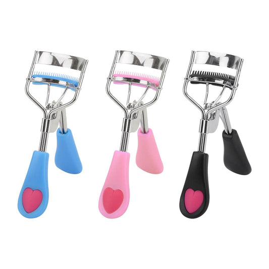 CfoPiryx 3 rizadores de pestañas con peine integrado, accesorio de pestañas postizas, herramientas profesionales de maquillaje para ojos para mujeres pestañas rizadas (tamaño 3 piezas)