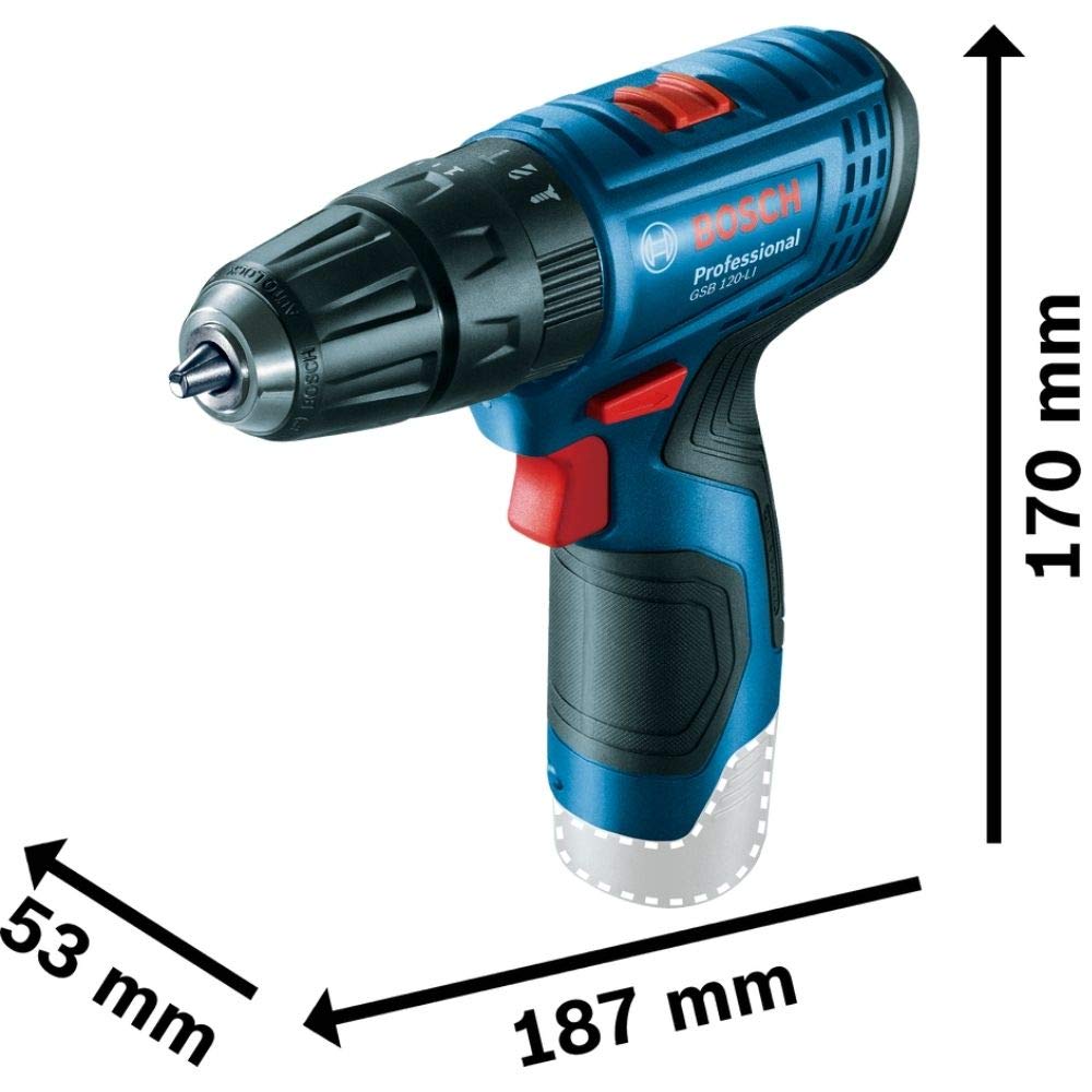Bosch Rotomartillo inalámbrico GSB 120-LI, 12V 1 bateria y maletín