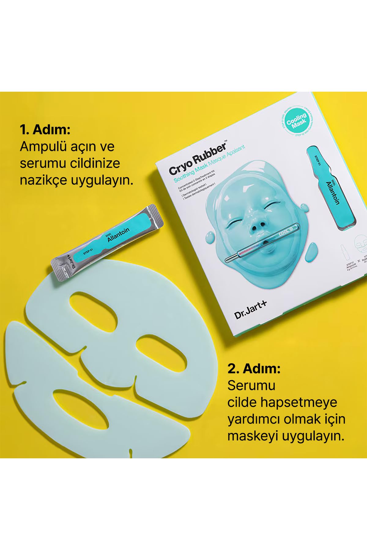 Cryo Rubber with Soothing Allantoin by Dr. Jart+ for Unisex - 2 Pc 0.14oz Allantoin, 1.41oz Rubber Mask