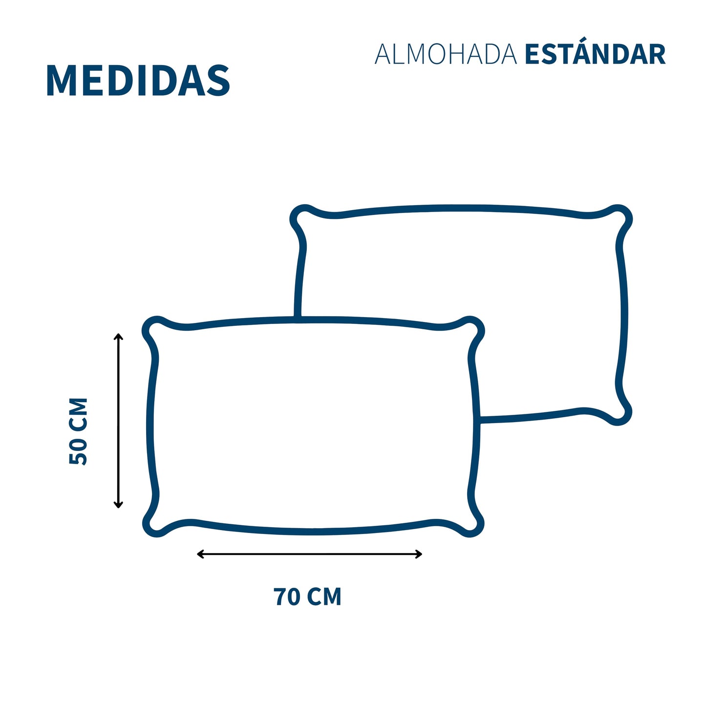 Almohadas TESSO HOME Negras Hipoalergénicas y Suaves con Firmeza Media Estándar