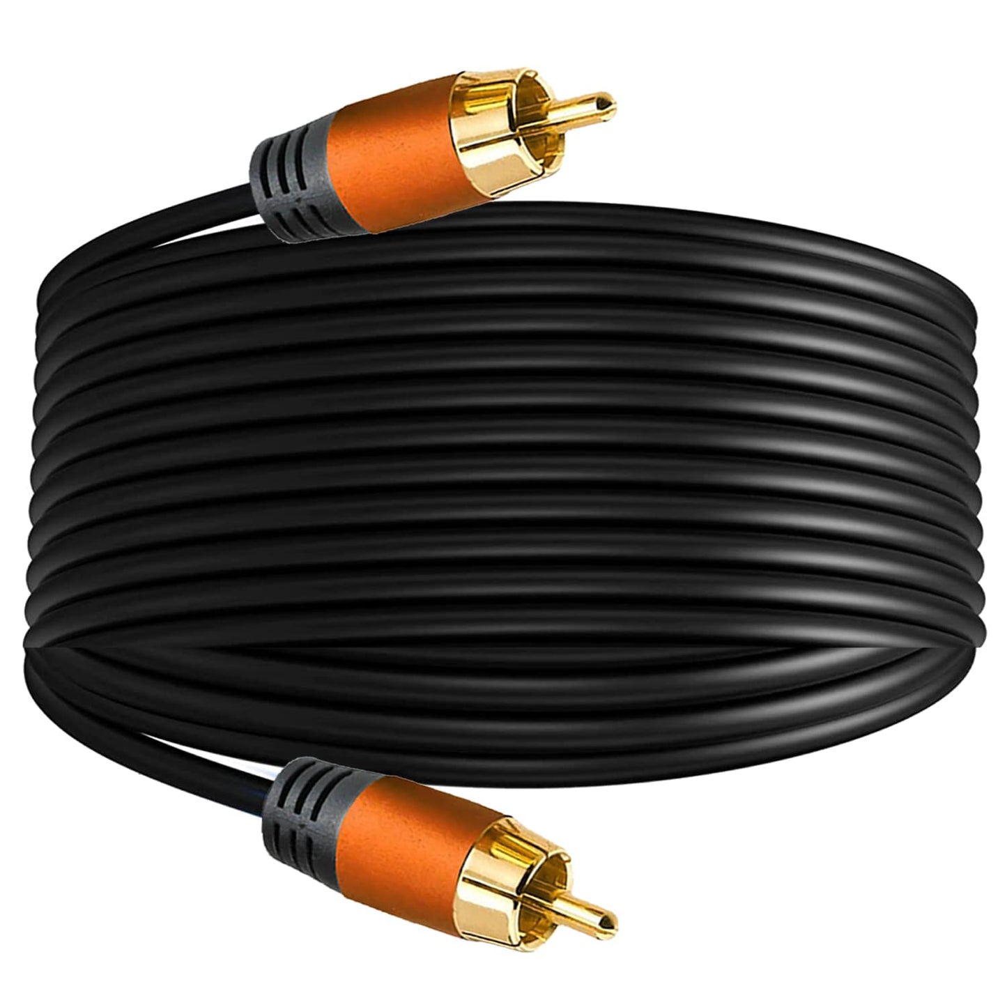 Cable de audio coaxial digital de 16.5 pies, 1RCA macho a 1RCA macho Cable de subwoofer RCA Cable de video para subwoofer, cine en casa, subwoofer de video/audio Cámara de estacionamiento de vista trasera