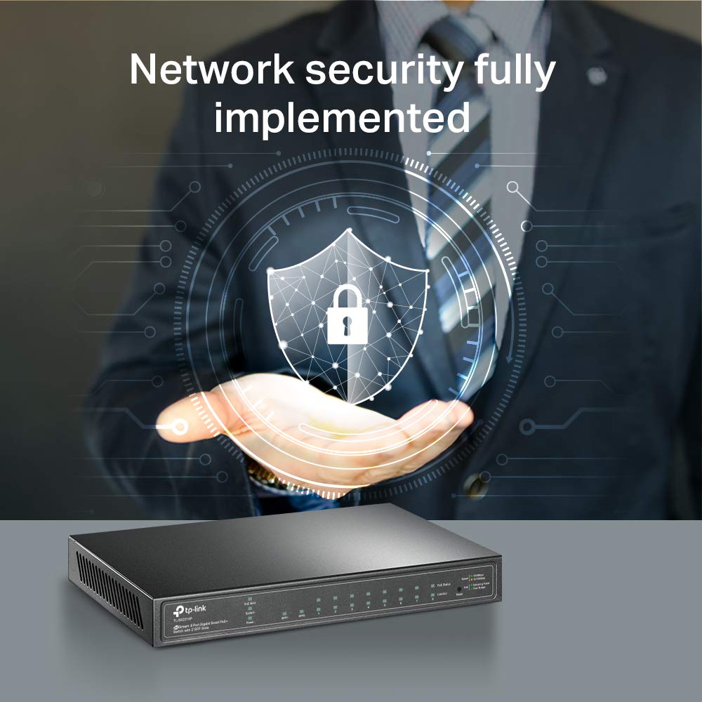 TP-Link TL-SG2210P V3| Jetstream 8 Port Gigabit Smart Managed PoE Switch | 8 PoE+ Ports @61W, 2 SFP Slots | Support Omada SDN | PoE Recovery | IPv6 | Static Routing | 5 Year Manufacturer Warranty