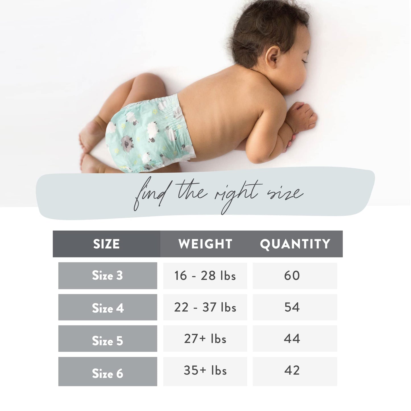 Honest Overnight Baby Diapers, Club Box, Sleepy Sheep, Size 4, 54 Count