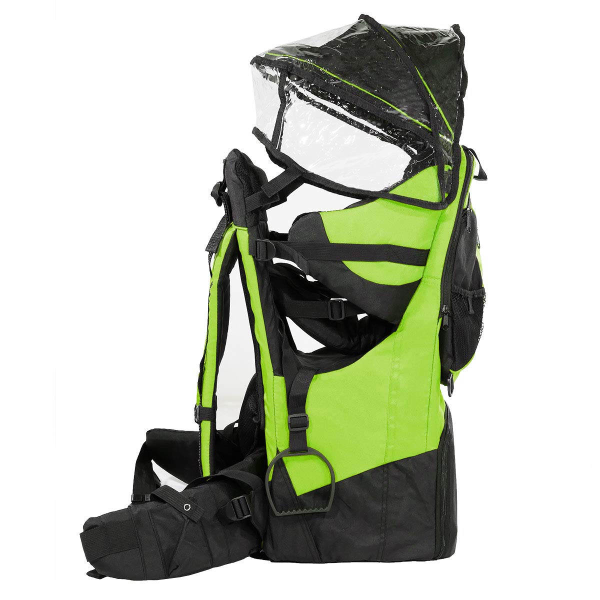 Clevr - Mochila Ligera Excursionismo de Lujo Para Bebé Niño Con Visera de Parasol, Verde