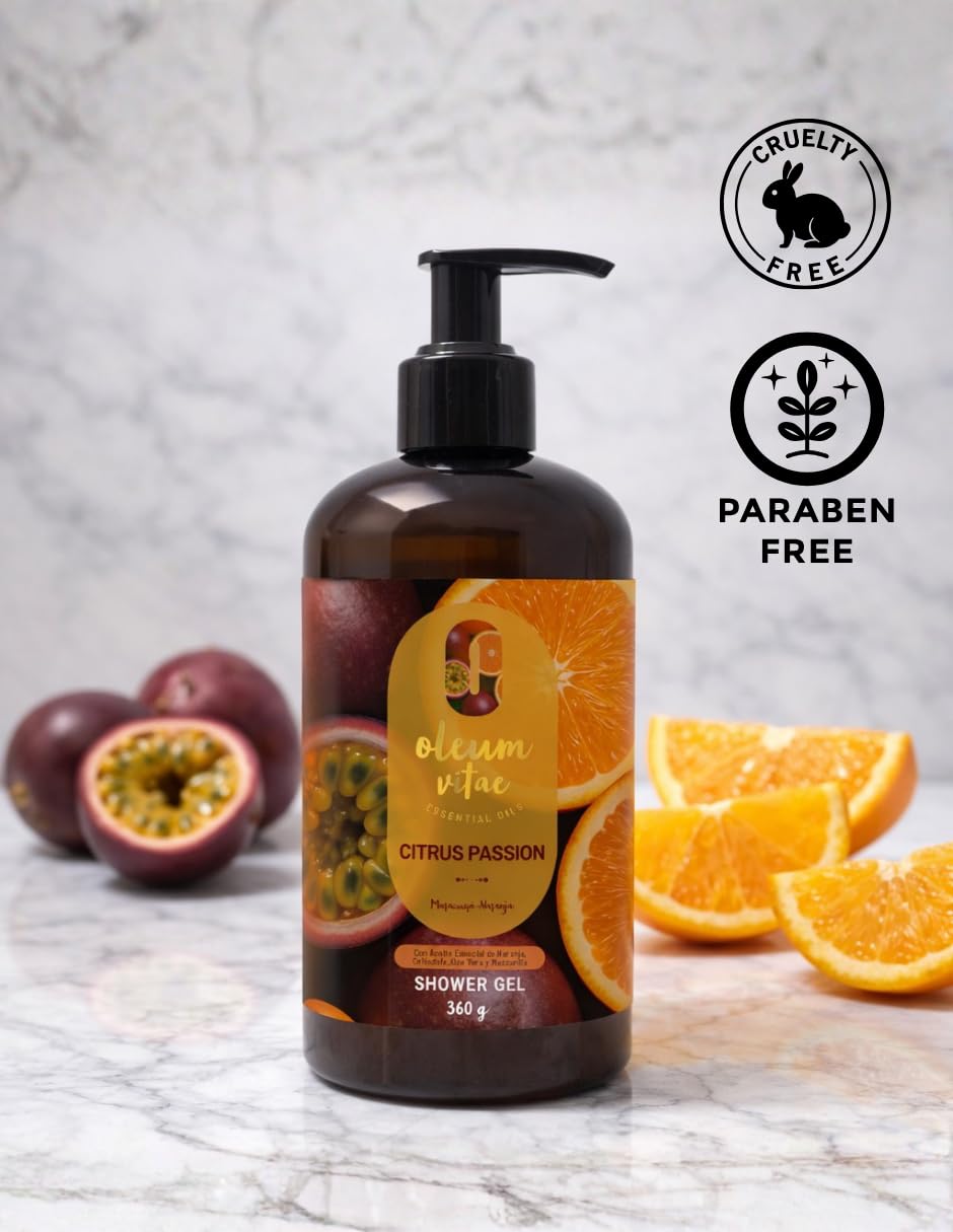 Jabón Líquido Oleum Vitae Citrus Passion Shower Gel, 360 G