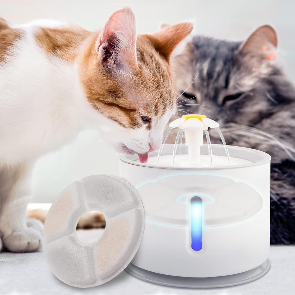 Filtros de Agua para Fuente de Gatos con Sistema de Triple Filtración y Carbón Activado 8 Paquetes