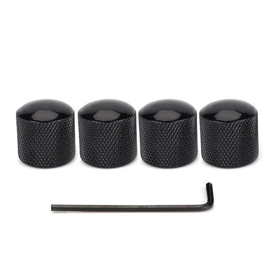 Bnineteenteam 4Pcs Guitar Dome Knob Control de Tono de Volumen Piezas de Repuesto con Llave Allen para bajo de Guitarra eléctrica Accesorios de Juego
