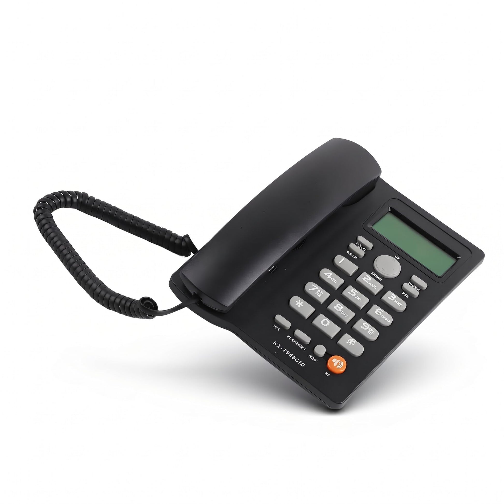 Oumij1 Teléfono del Hotel Identificador de Llamadas Teléfono Llamadas Manos Libres Oficina en el Hogar Teléfono Fijo del Hotel Inglés(Negro)