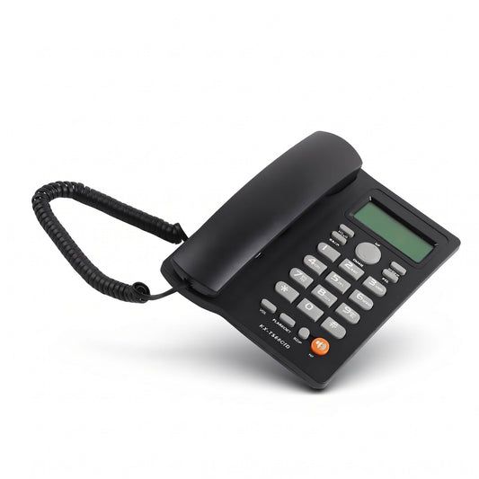 Oumij1 Teléfono del Hotel Identificador de Llamadas Teléfono Llamadas Manos Libres Oficina en el Hogar Teléfono Fijo del Hotel Inglés(Negro)