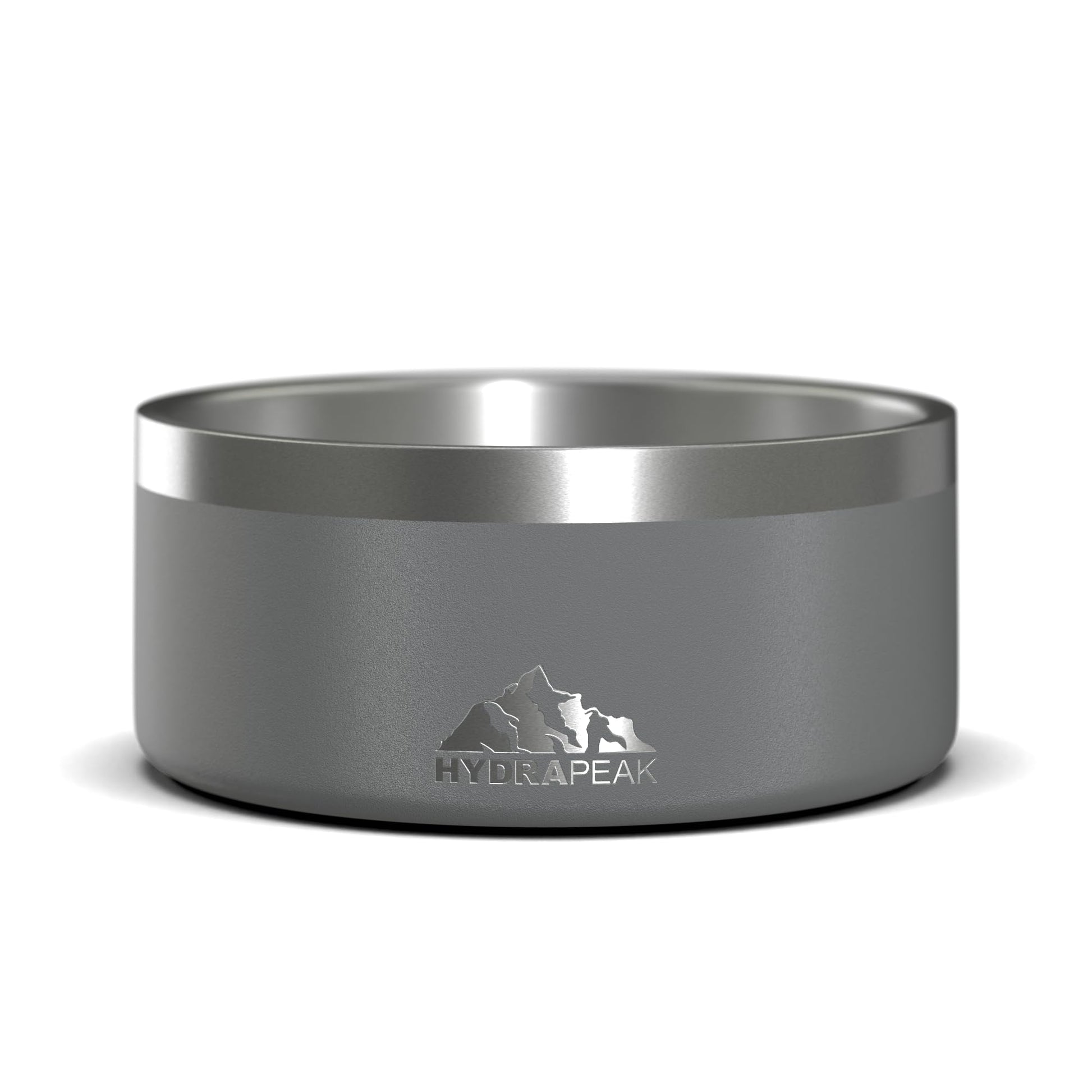 Hydrapeak Cuenco para perro, cuencos antideslizantes de acero inoxidable para agua o comida (4 tazas, grafito)