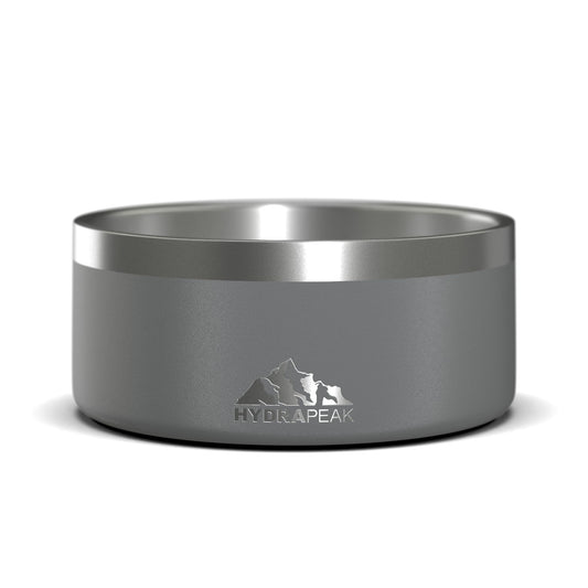 Hydrapeak Cuenco para perro, cuencos antideslizantes de acero inoxidable para agua o comida (4 tazas, grafito)