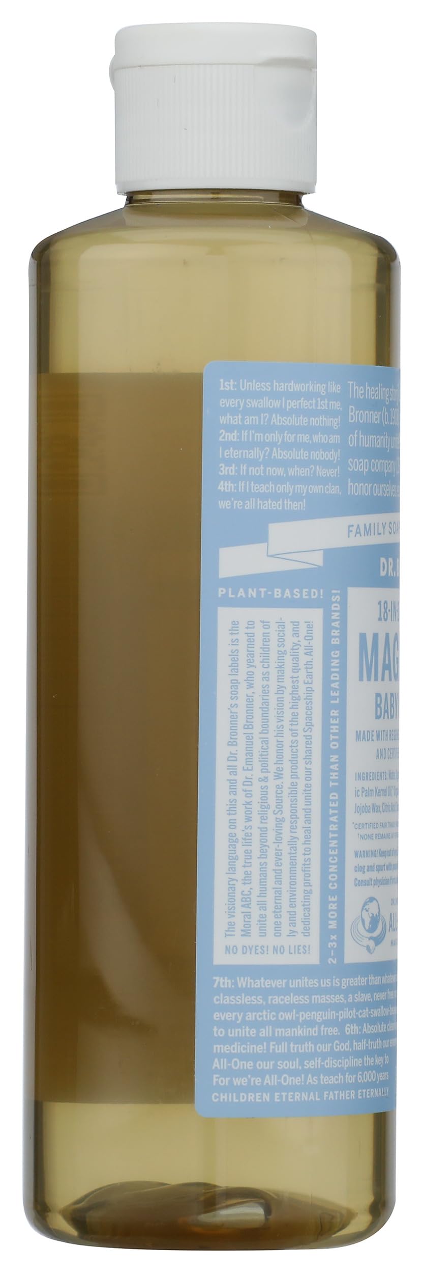 DR BRONNERS jabón suave para bebé, 8 onzas líquidas