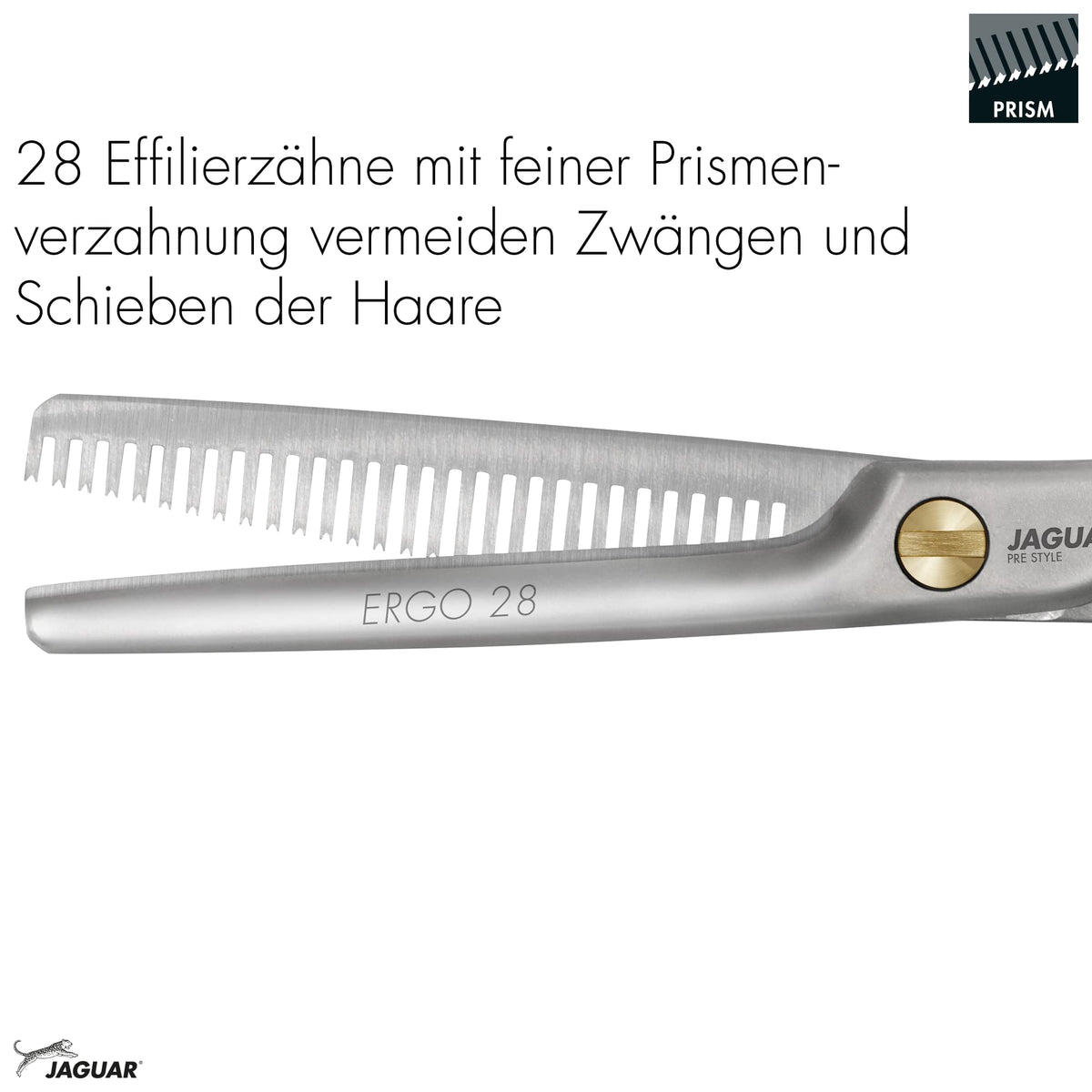Tijeras para Cortar Cabello Profesional - Tijera Jaguar Ergo Microdentadas 6" - Tijeras Profesionales para Cortar Cabello - Tijeras de Peluqueria