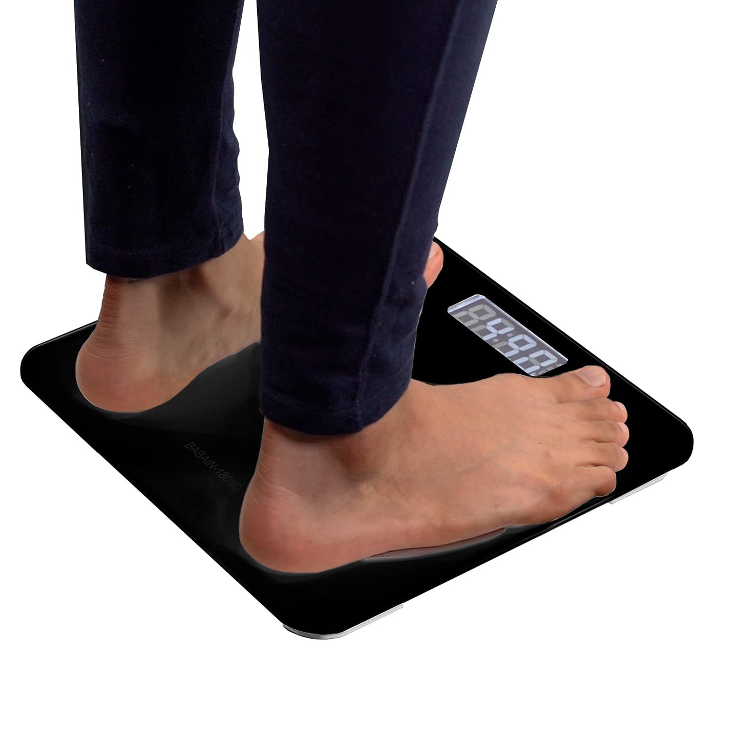 RHINO, Báscula Digital Corporal, Capacidad 180 kg/100g. Precisión, Conectividad Bluethooth, APP FITDAYS Gratis, Compatible iOS y Android, Baterías Incluidas, BABAIN-180NG