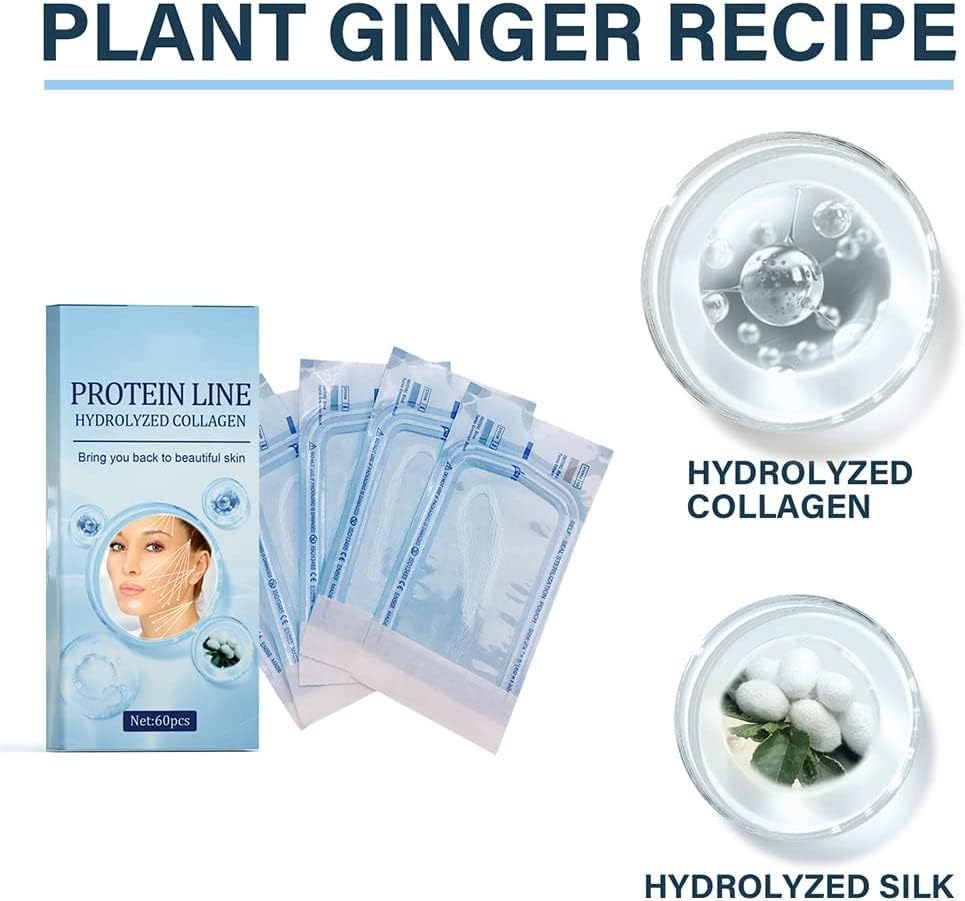 Hilo de proteína soluble coreano, hilo de colágeno para levantar instantáneamente la proteína facial, hilos de colágeno absorbentes, juego de levantamiento de hilos de proteína, reduce las arrugas de líneas finas, para mujeres (3 cajas)