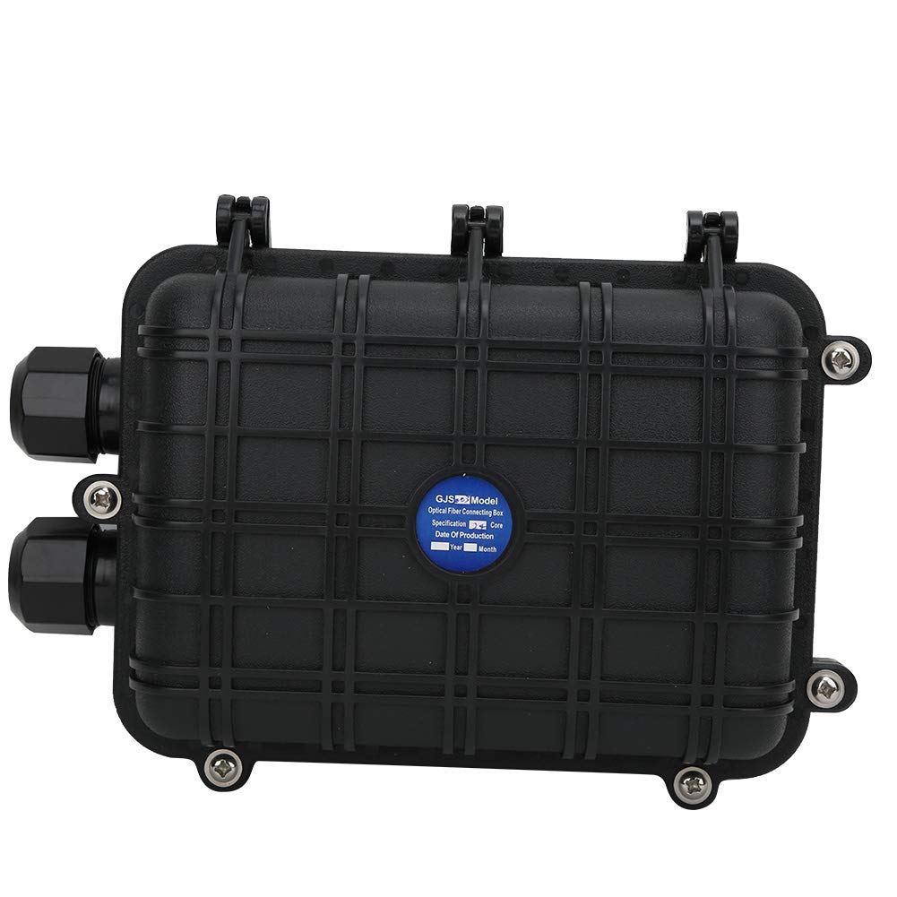 Caja de Conexión Oumefar Negra Horizontal Impermeable IP68 para Cable de Fibra Óptica Exterior