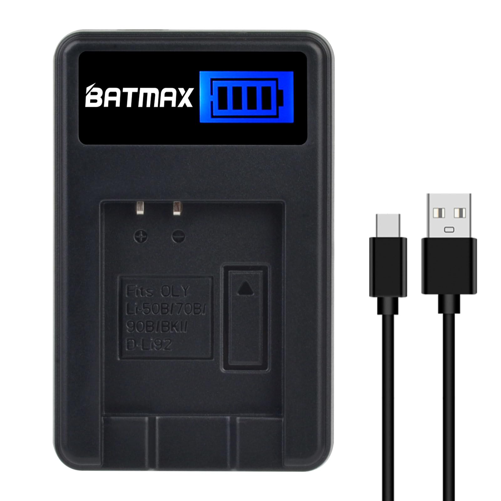 Batmax 2X NP-BK1 NP-FK1 Batería + cargador rápido LCD para Sony NP-BK1, Cybershot DSC-W180, DSC-W190, DSC-W370, DSC-S750, DSC-S780, DSC-S950, DSC-S980, Webbie MHS-CM1 HD, MHS-PM1