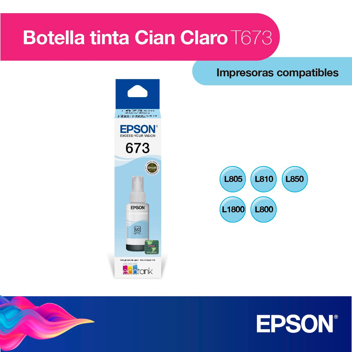 Cartucho de Tinta Epson Cyan Light Unisex para XP-702