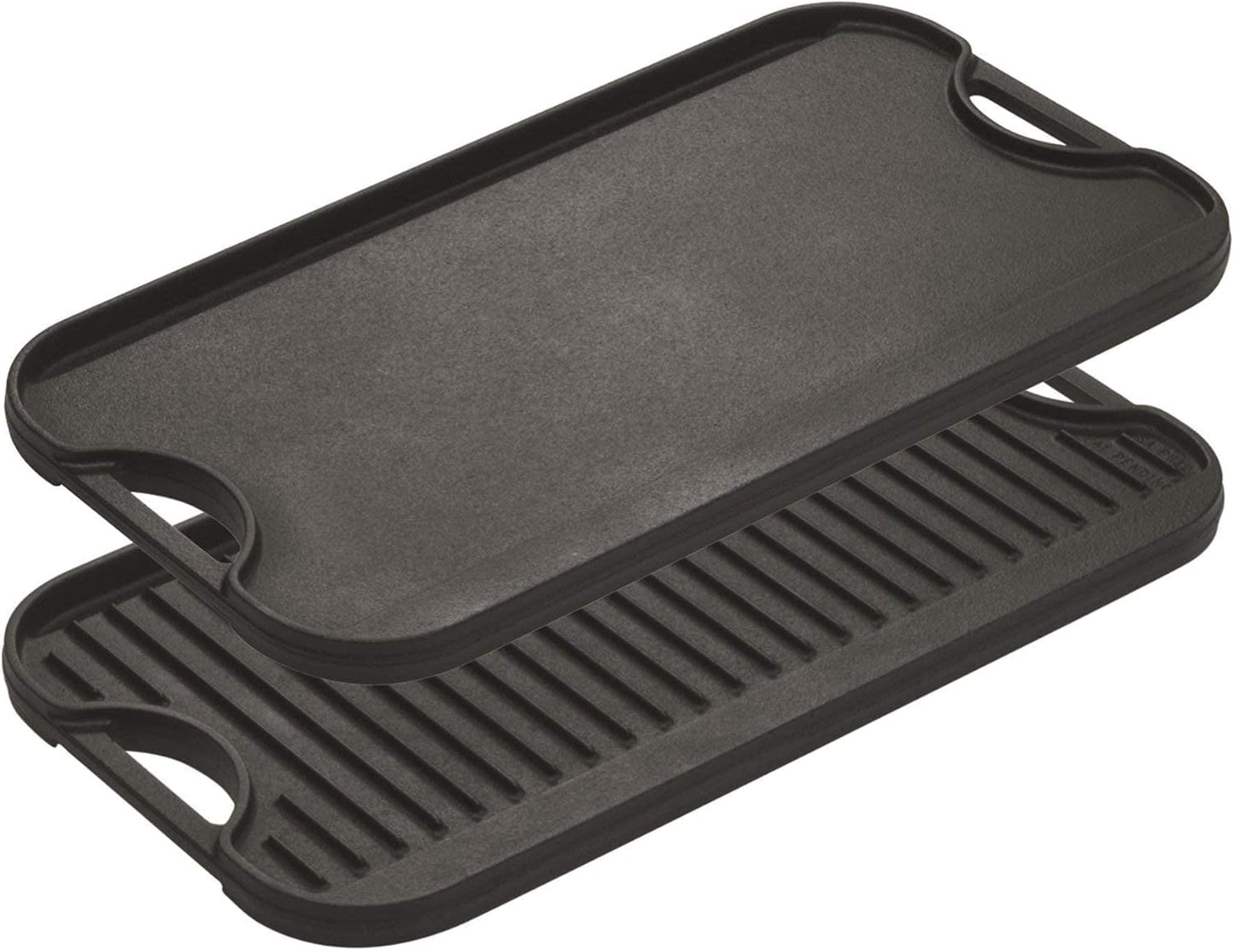 Lodge LPGI3 Parrilla Reversible de hierro fundido, 20 pulgadas x 10.4 pulgadas, 1 pieza