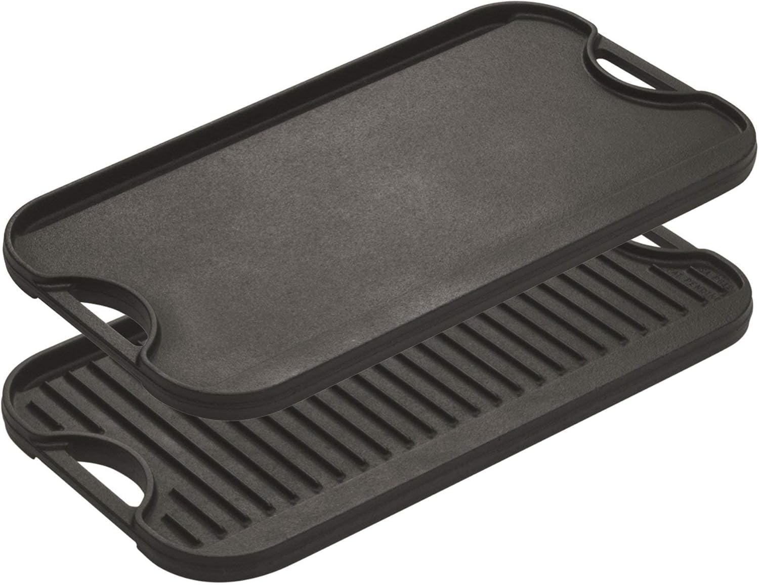 Lodge LPGI3 Parrilla Reversible de hierro fundido, 20 pulgadas x 10.4 pulgadas, 1 pieza