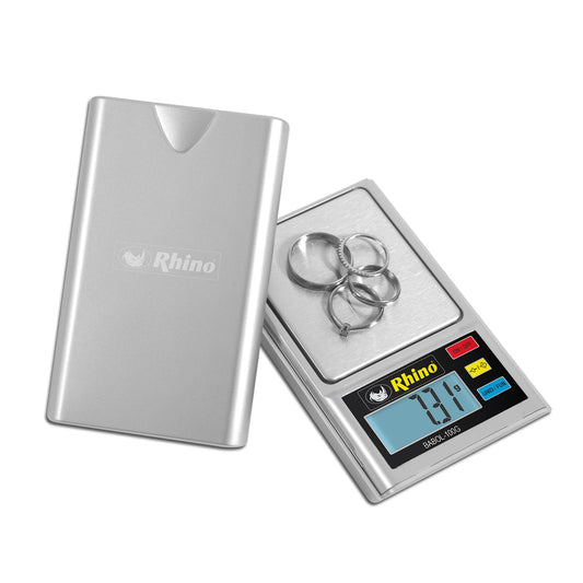 Báscula de Precisión RHINO Acero Inoxidable con Función de Conteo de Piezas y Diseño Compacto