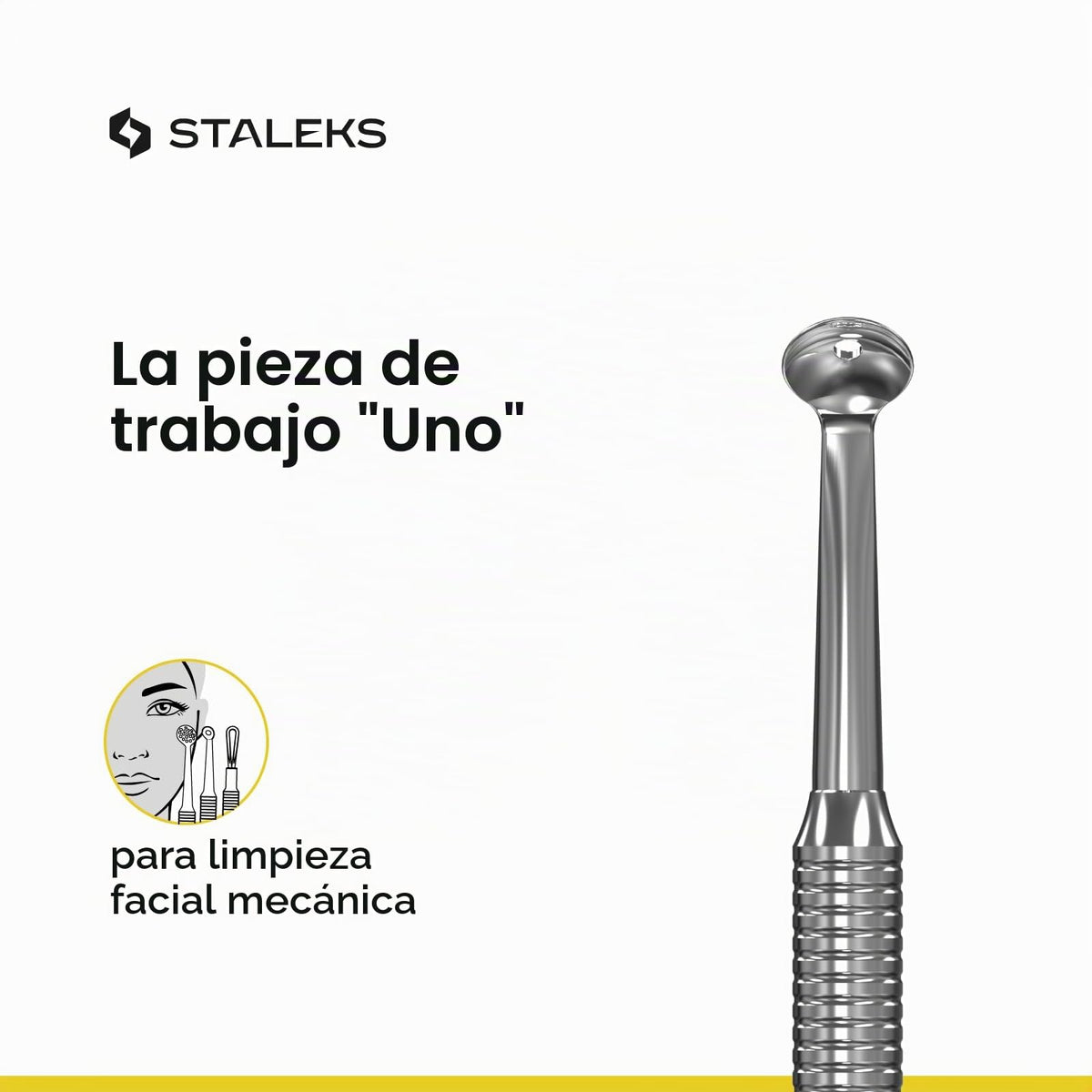 Staleks Pro Cosmetology Herramienta de doble extremo Expert 20 Tipo 4 - Una cuchara y aguja Vidal - Removedor de puntos negros de acero inoxidable - Herramienta extractor de espinillas