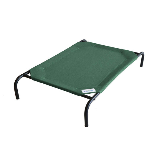 Coolaroo - Cama elevada para mascotas Gale Pacific con tejido de punto, verde, grande