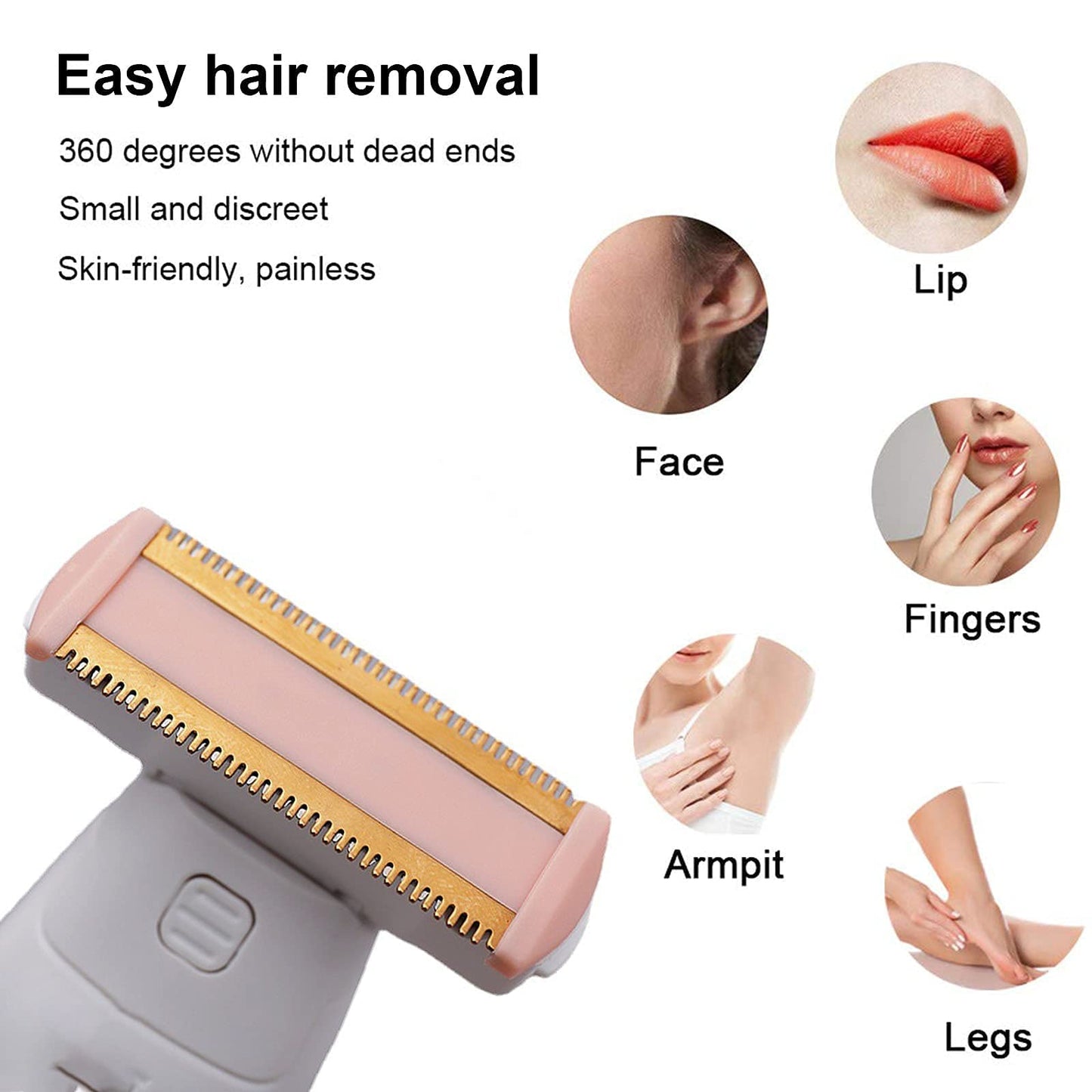 Cabezales de repuesto para afeitadora Body Ladies compatibles con Finishing Touch Flawless Body Recargable para Mujeres Incluye 2 cepillos de limpieza (4 piezas)
