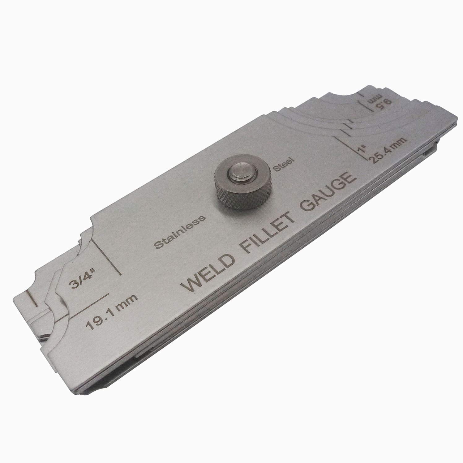 GZTIGWELD 7Piece Fillet Weld Set Gage Welding Inspection Test Ulnar RL Gauge Inch & Metric