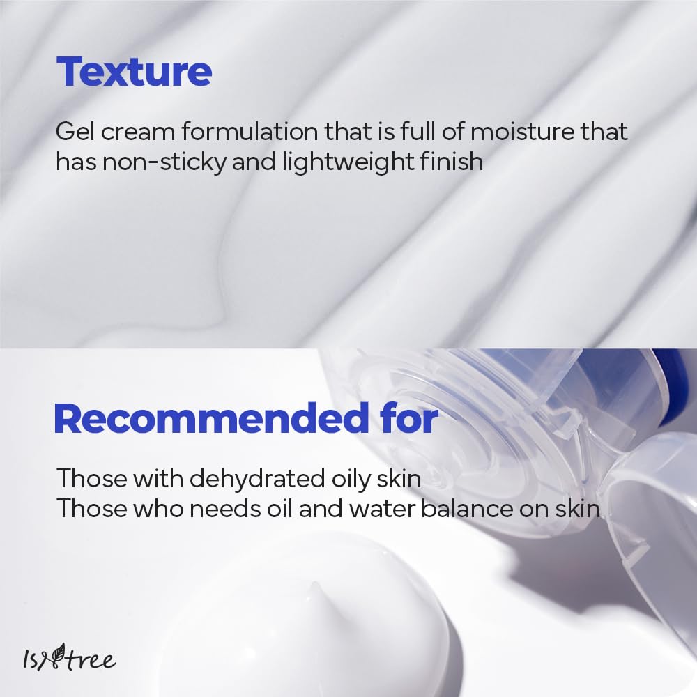 ISNTREE Hyaluronic Acid Aqua Gel Cream 100 ml, Crema Gel Hidratante Facial de Ácido Hialurónico