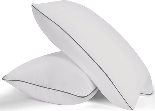 Almohadas TESSO HOME Gris Firmeza Media Hipoalergénicas y Antiácaros King Size